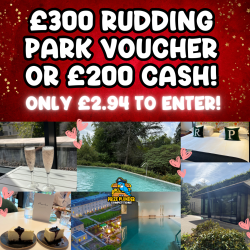 £300 Rudding Park vouchers or £200 CASH!