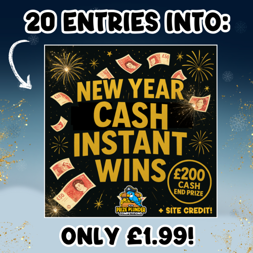 20 entries into NEW YEAR CASH - Instant wins!
