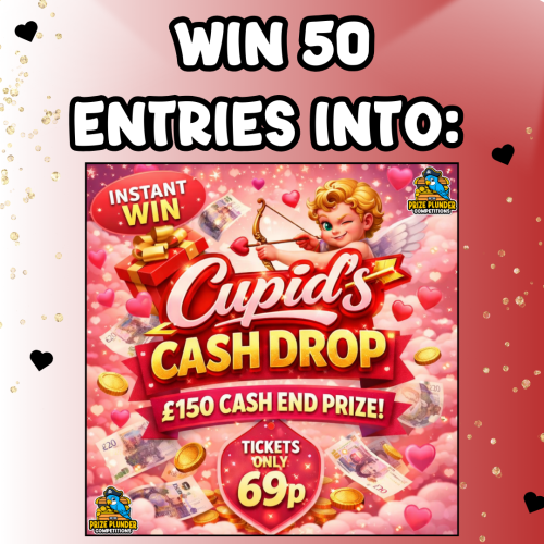 Win 50 entries into Cupids Cash Instant win!