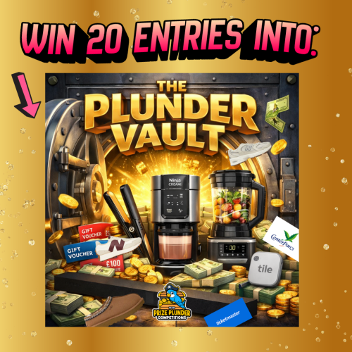 20 Entries into The Plunder Vault Instant win!